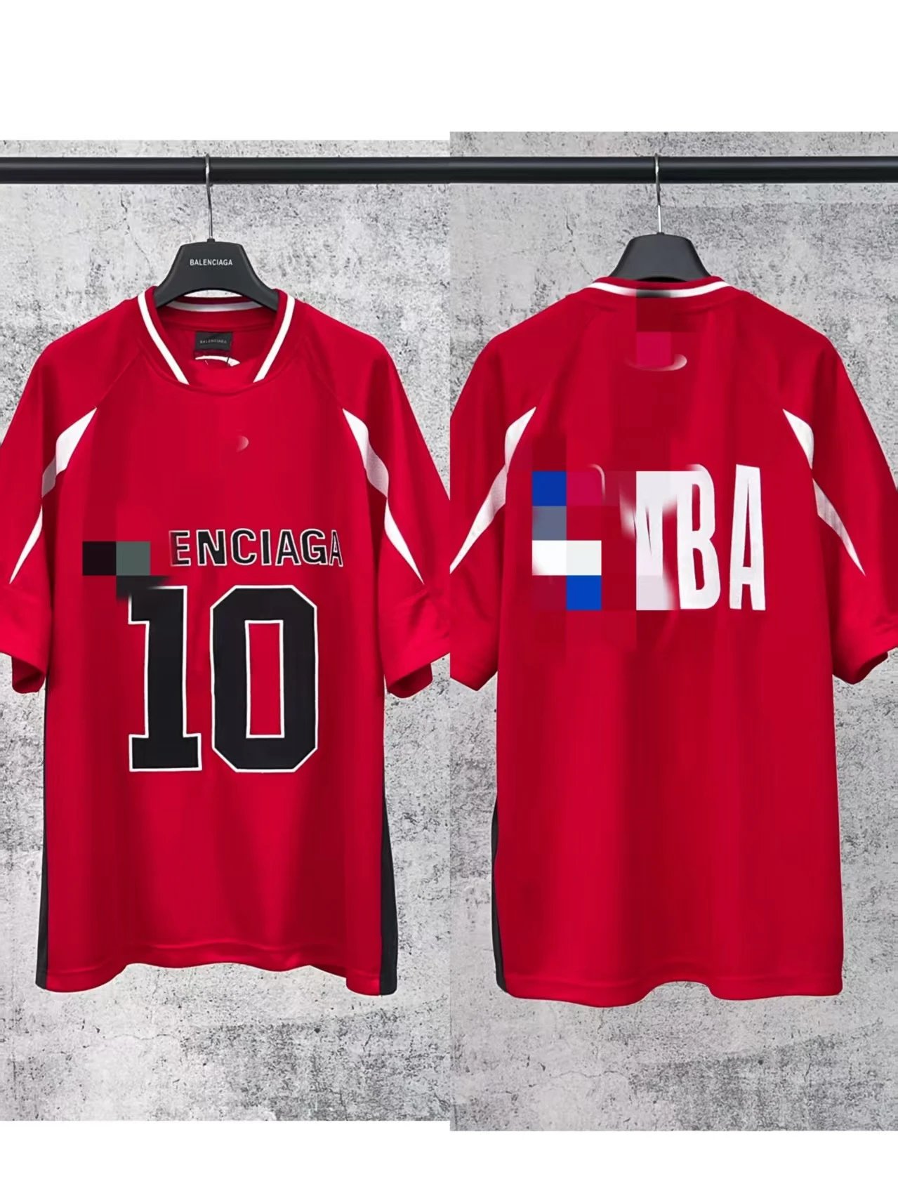 Balenciaga x NBA Basketball Jersey Black / Red / White Jersey - 14