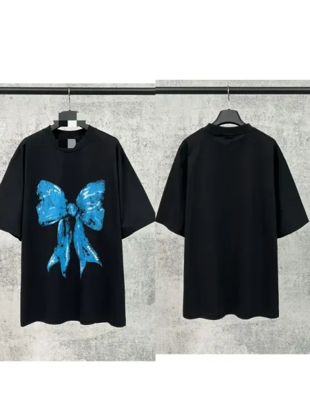 Balenciaga Bow Print Oversized T-Shirt Black - 1