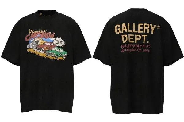 Gallery Dept Venice Car Show Black T-Shirt - 1