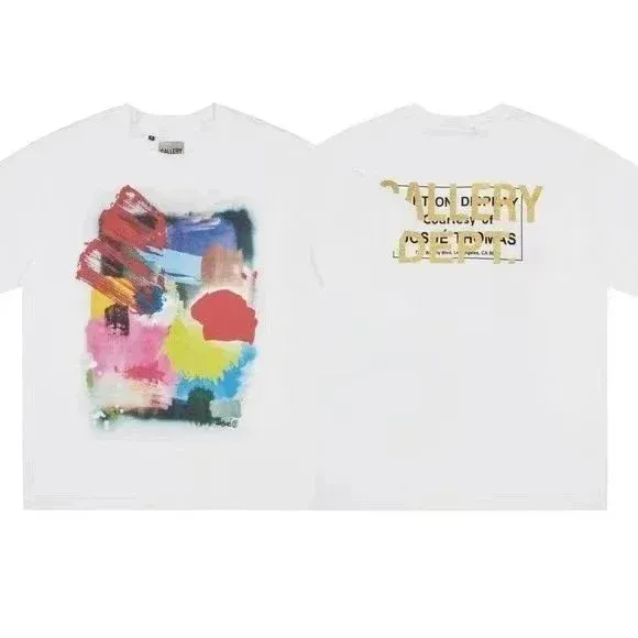 Gallery Dept Abstract Print White T-Shirt - 1