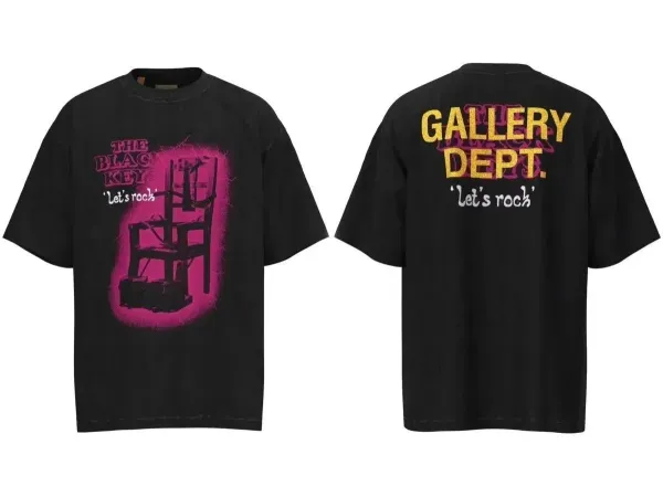 Gallery Dept The Black Key 'Let's Rock' Oversized T-Shirt - 1