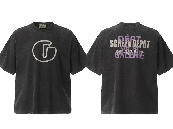 Gallery Dept G Logo Washed Black T-Shirt - 1