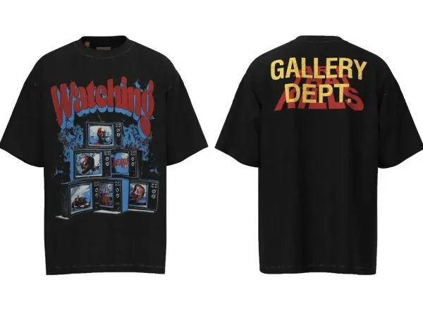 Gallery Dept Watching TV Graphic T-Shirt Black - 1