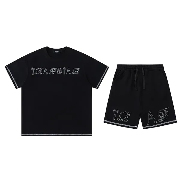 Traphouse Trapsta Black Embroidered Shorts - 6