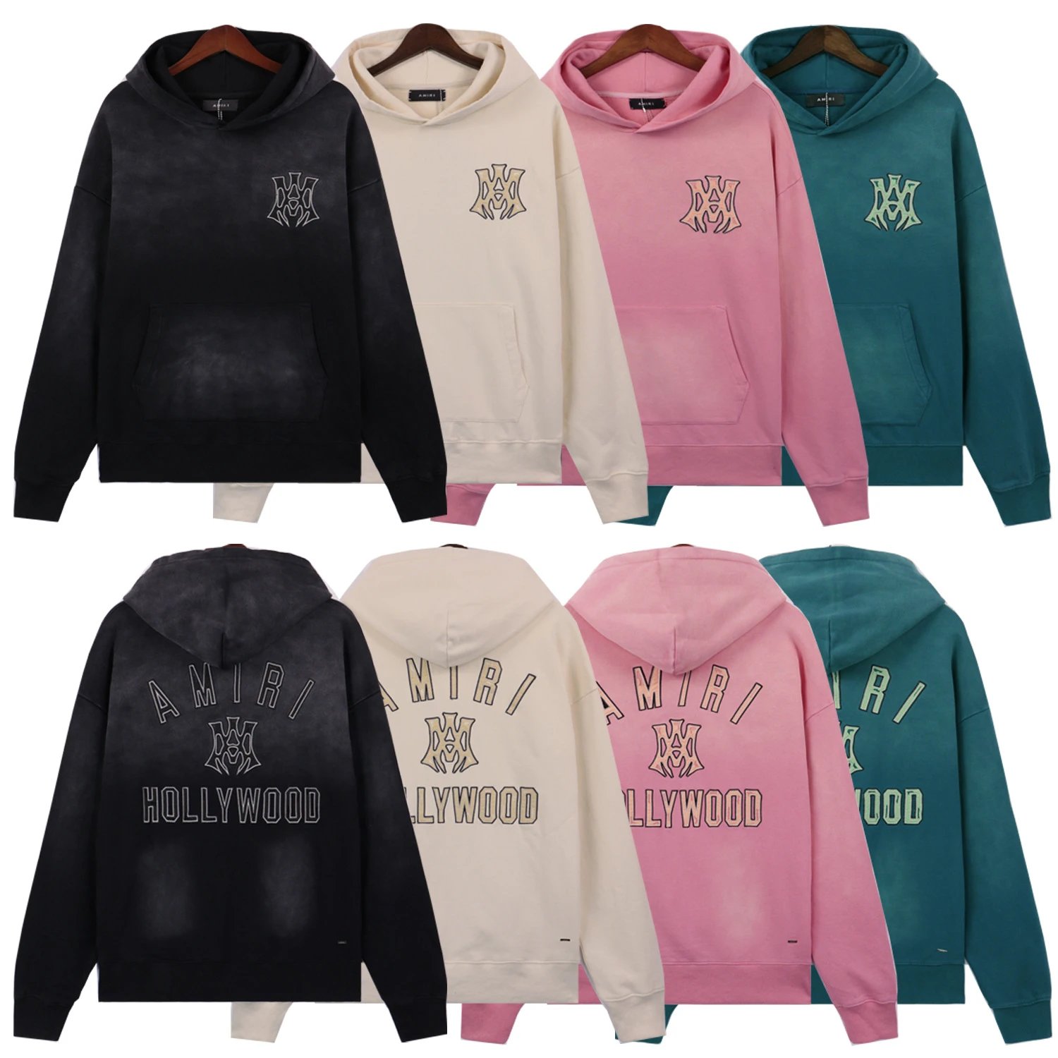 Amiri Hollywood Logo Hoodie and Wide-Leg Sweatpants Set - 34