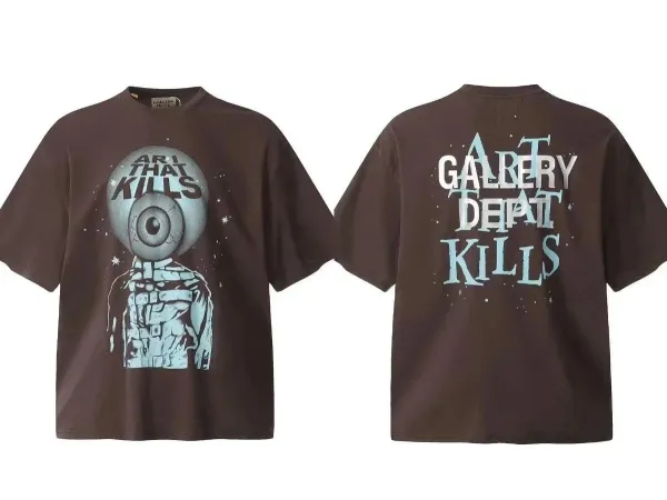 Gallery Dept Art That Kills Graphic Tee Brown T-Shirts - 1