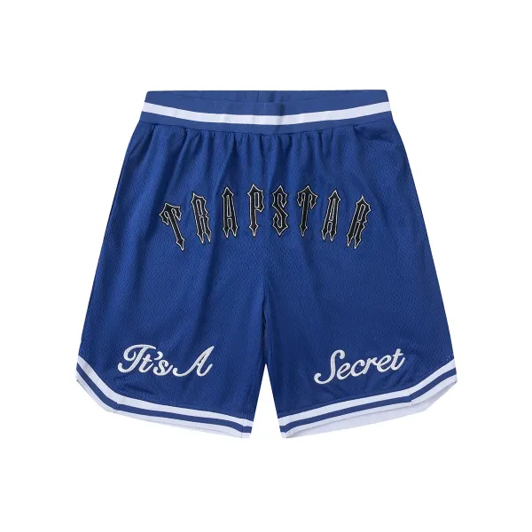 Trapstar It's A Secret Mesh Basketball Shorts Navy - 1