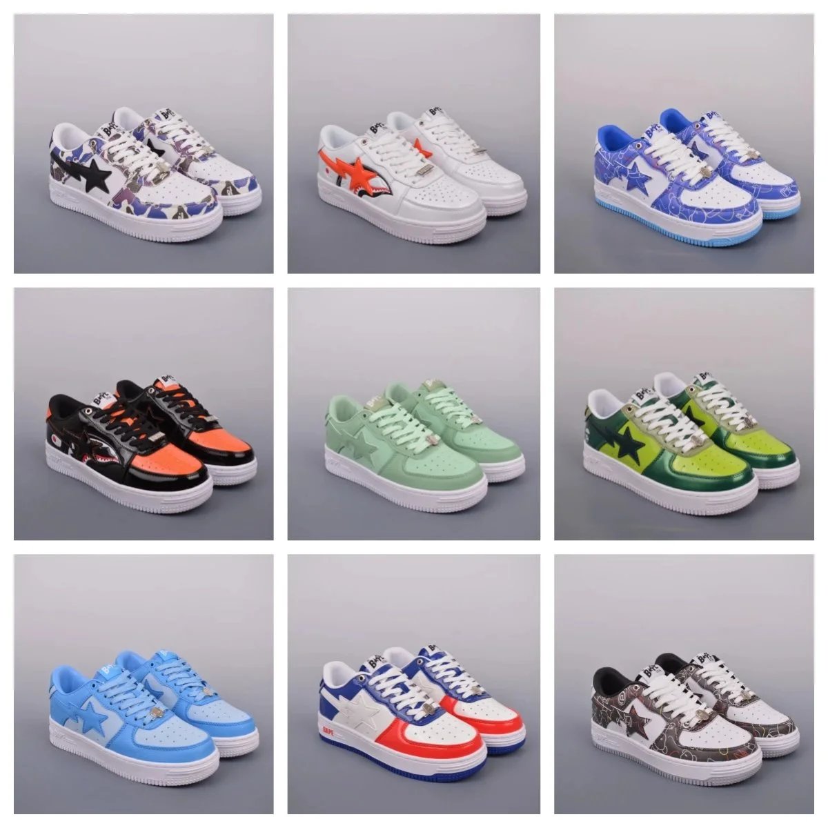 BAPE Star Pattern Low-Top Sneakers