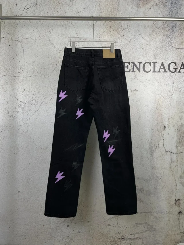 Unbranded Jeans Decorative patchwork straight-leg product detail image 14