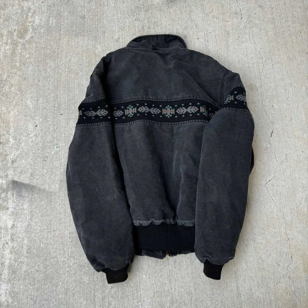 Carhartt Work In Progress Aztec Hooded Jacket Dark Gray - 7