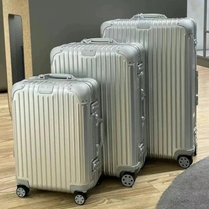 Klassischer Trolley 925 ganz aus Aluminium-Magnesium-Legierung, 21 Handgepäckkoffer, Metallgepäck, Reisekoffer, 30 Koffer mit Logo-Label