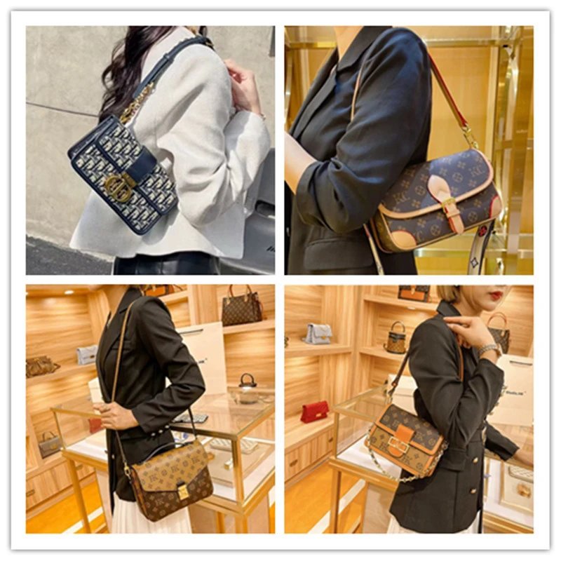2025 nova bolsa feminina m: bolsa Montaigne, bolsa carteiro, bolsa croissant, bolsa de axila, bolsa mahjong, bolsa baguete, bolsa com corrente