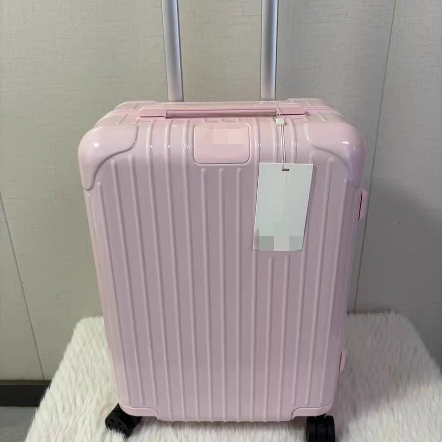 Rosa balletto / serie Essential, valigia ultraleggera del marchio R, trolley cabina da 21 pollici, valigia squadrata di grande capacità
