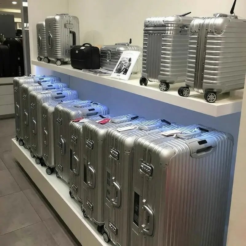 Valigia tedesca interamente in lega alluminio-magnesio, business, uomo e donna, telaio in alluminio, ruote piroettanti, trolley, valigia da viaggio cabina da 20 pollici