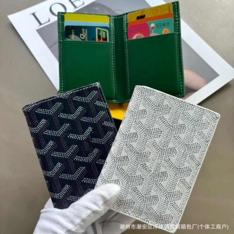 Dogtooth Neuer Kartenhalter Ausweisetui Modische Herren- und Damen-Geldbörse Viele Kartenfächer Goyard Portemonnaie Euro-Amerikanische Mode Vielseitig