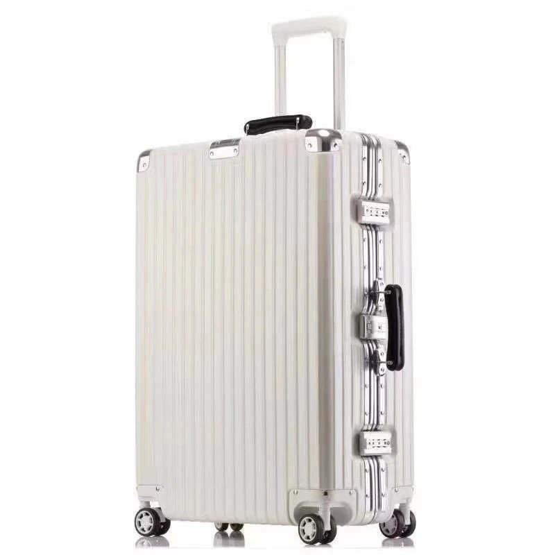 Valigia con Telaio in Alluminio Ruote Piroettanti Valigia da Viaggio Trolley Retrò Diretto dalla Fabbrica Valigia da Viaggio con Telaio in Alluminio Originale e Trendy