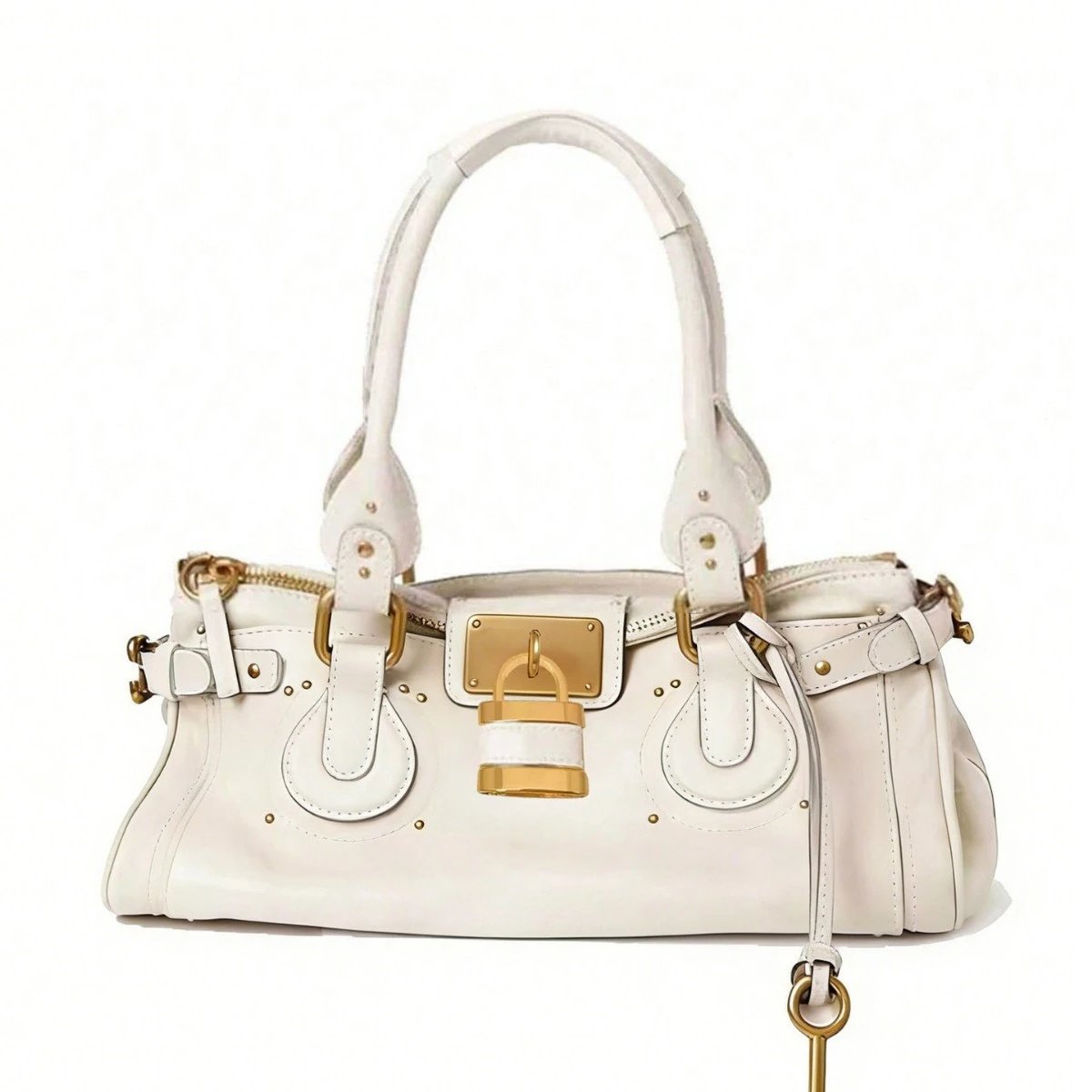 Cross-Border Klassische Retro Used-Look Schlosstasche Handtasche Casual Umhängetasche 2026 Frühling Sommer Neu Damen Großes Fassungsvermögen