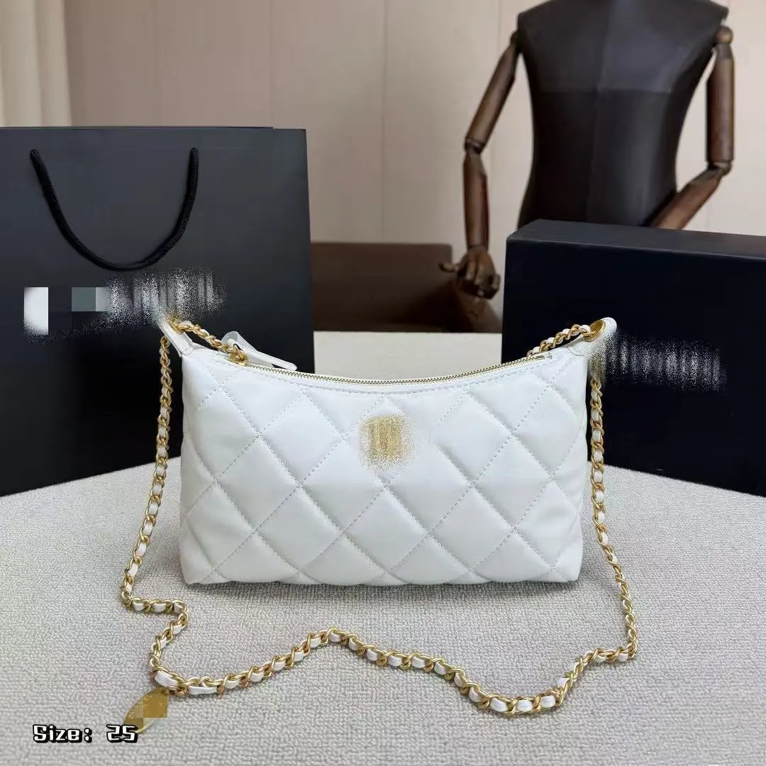2026 neue Damentasche im Chic-Stil aus Echtleder, 25S Chic-Damentasche, Kette, Steppmuster, Hobo, Umhänge- und Schultertasche, modisch