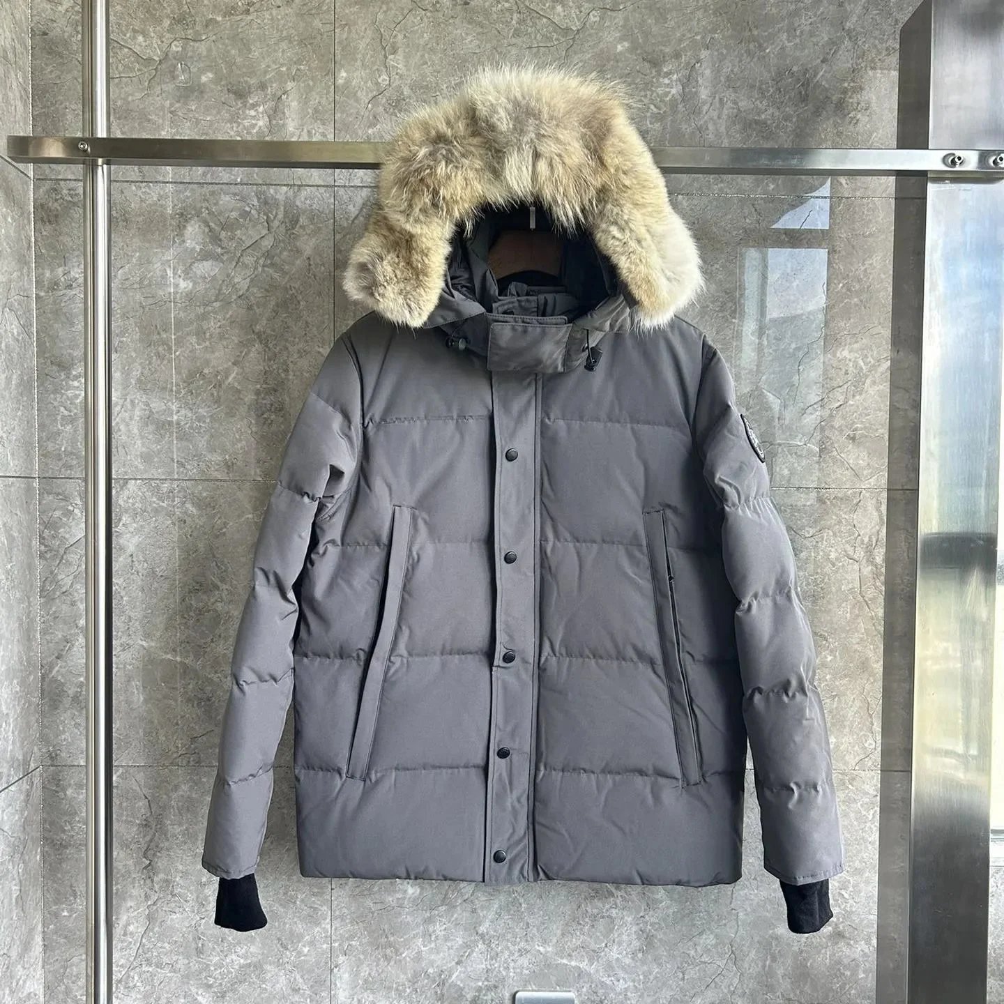 Grey Black Label Wolf Fur