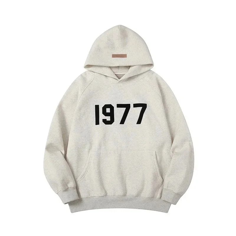 1977 hoodie white gray