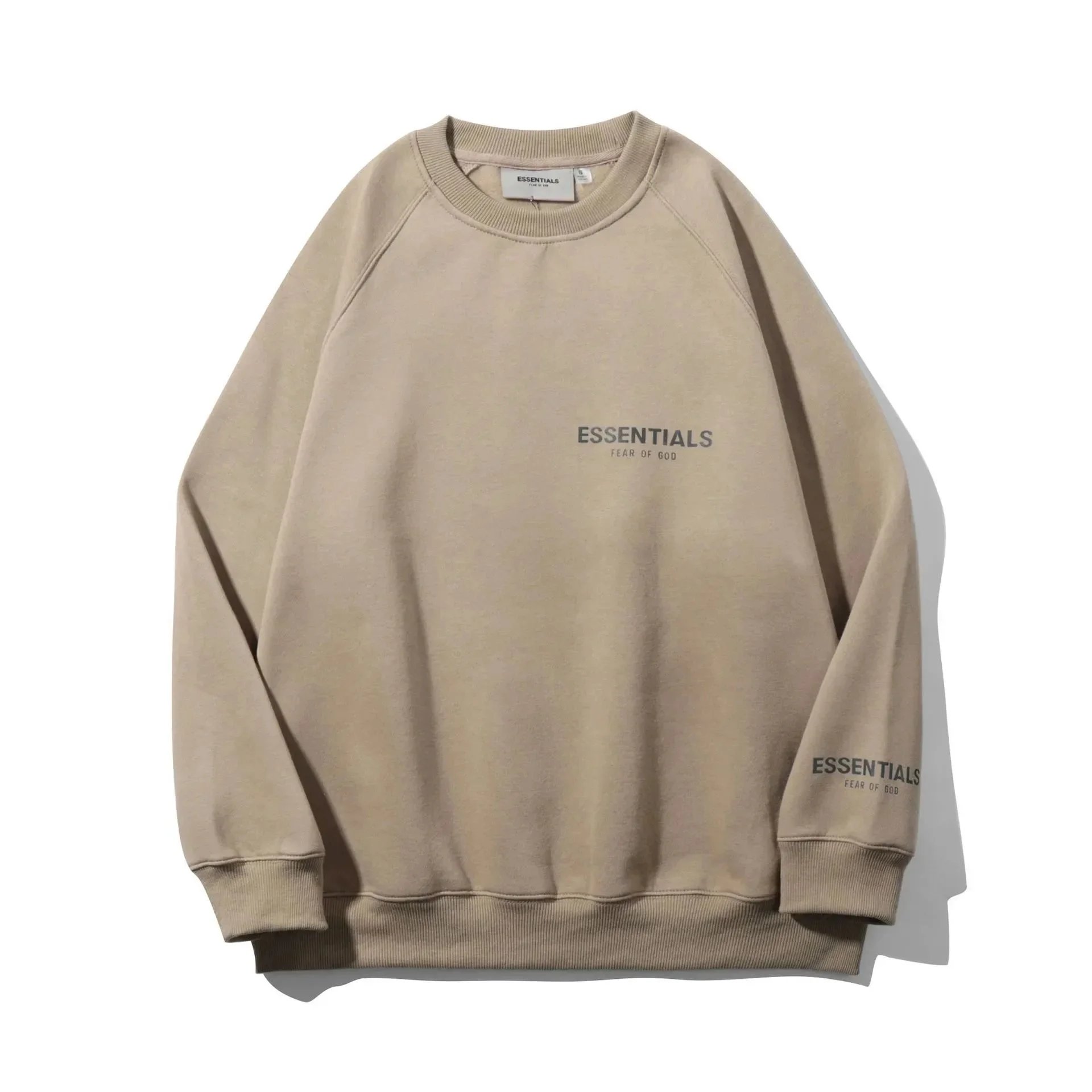 Small round neck khaki color