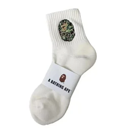 thumbnail for Ape head towel socks Japanese tide socks high cotton socks sweat absorbent white socks solid color medium thickened casual socks for men and women