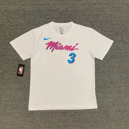 Heat #3 Dwyane Wade (White) Quick-Dry