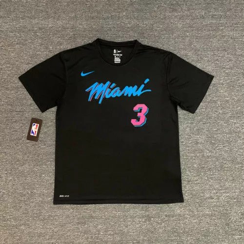 Heat #3 Dwyane Wade (Black) Quick-Dry