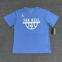 thumbnail for 北卡大学NCAA篮球训练服短袖投篮热身出场服跑步健身运动速干T恤