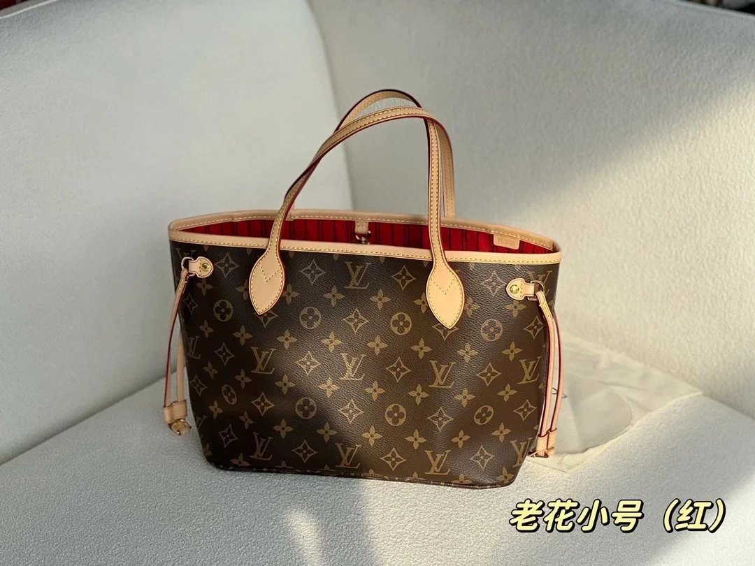 LV Neverfull Bag — small size Old Flower Red colorway — USFans Spreadsheet photo