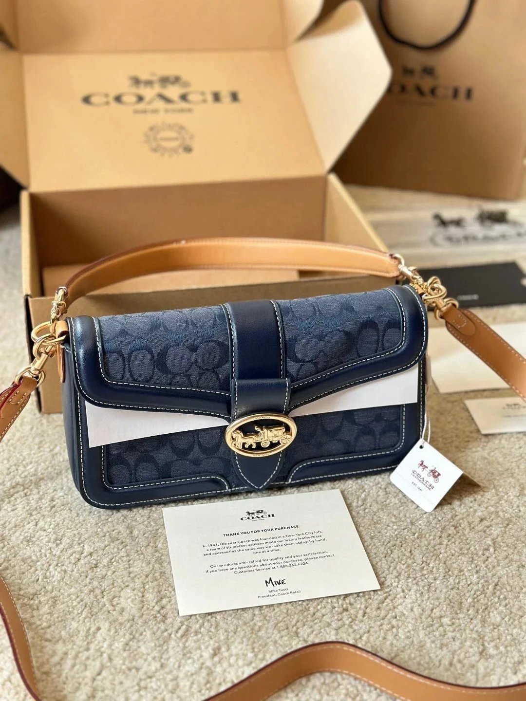 Gucci Messenger Bag Studded Leather Crossbody
