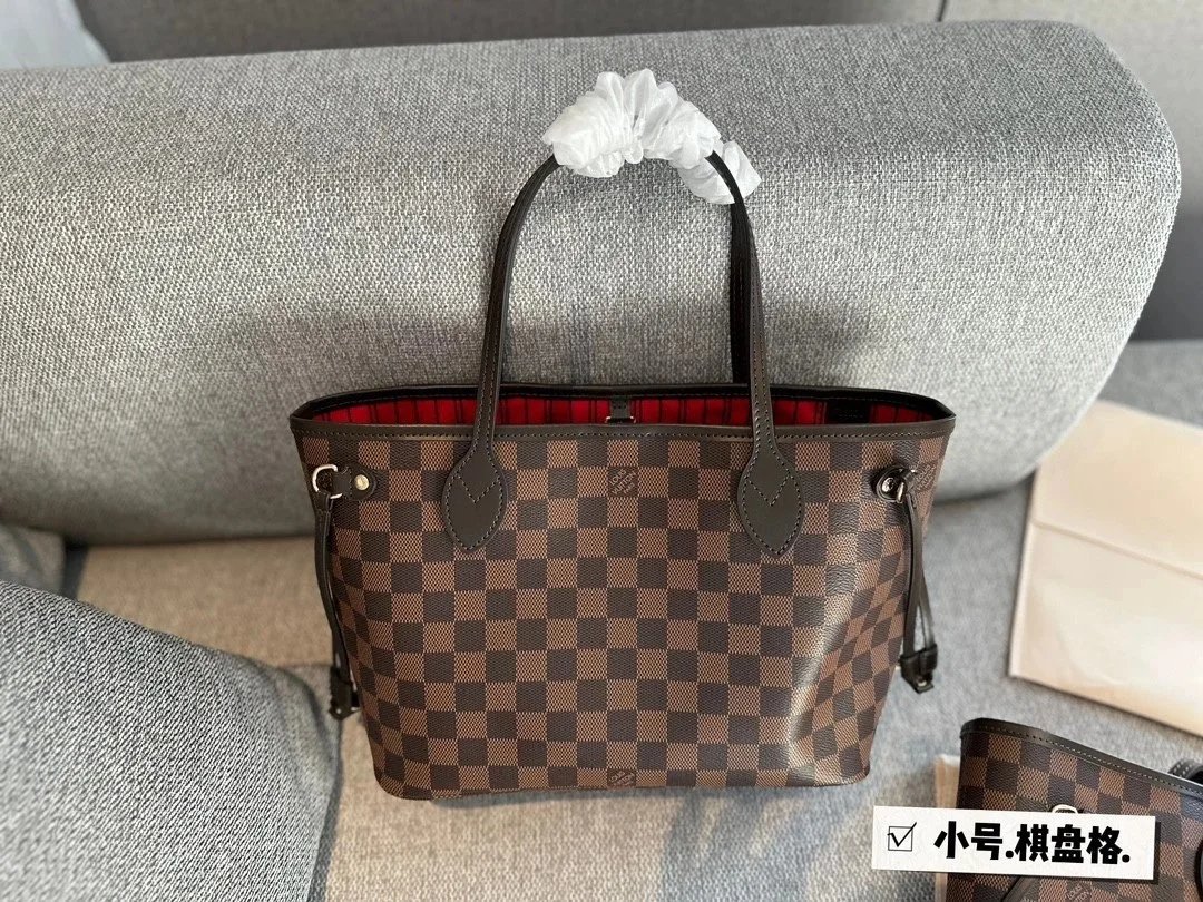 LV Neverfull Bag — small size brown red colorway — USFans Spreadsheet photo