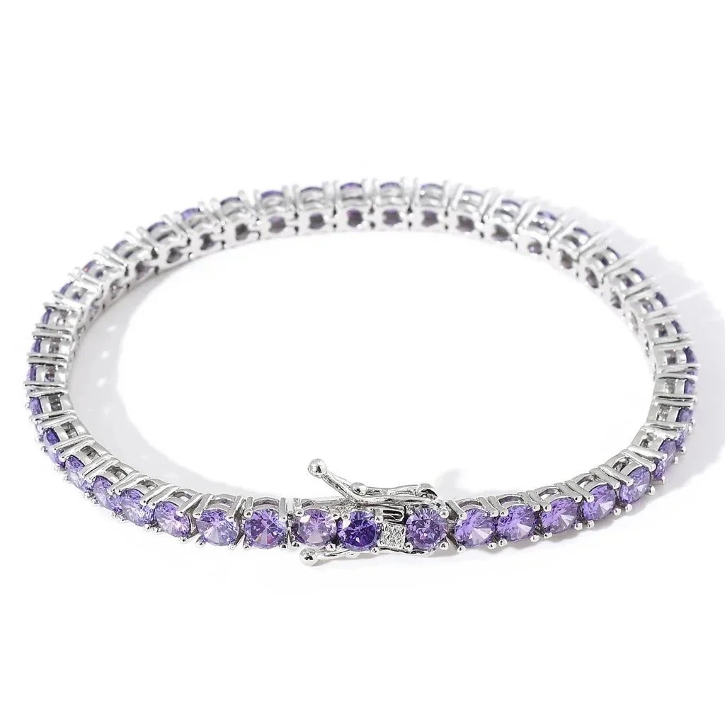 Tanzanite Tennis Bracelet in Sterling Silver - 1