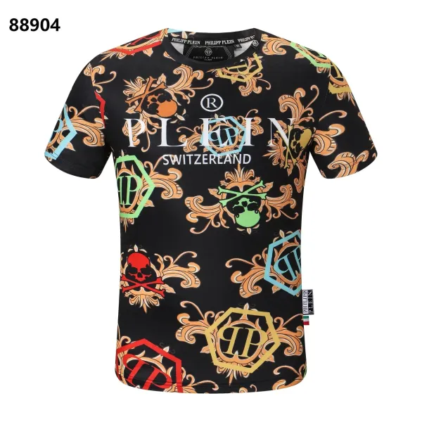 Philipp Plein Platinum Cut All-Over Print Skull & Ornament White T-Shirt - 5