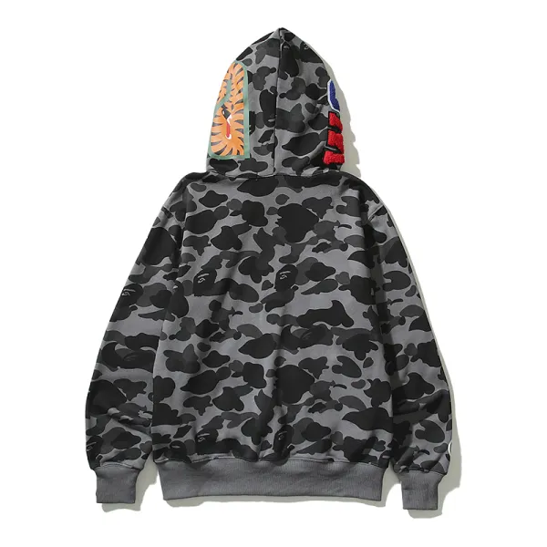 A Bathing Ape Shark Hoodie Red Camo Hoodie - 3
