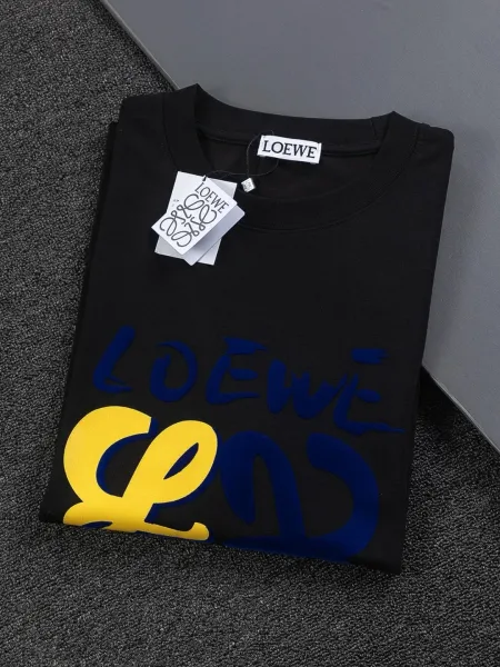 Loewe Anagram Embroidered Black T-Shirt - 4