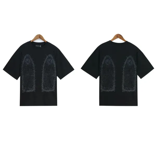 Design Gothic Arch Print Oversized T-Shirt Black - 1