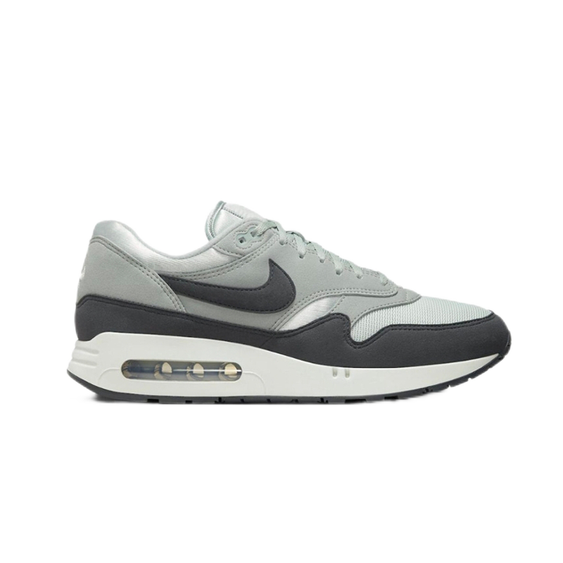 Nike Air Max 1 Light Gray and Charcoal Sneakers - 4