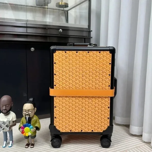 Goyard Saint Louis Rolling Suitcase Amber Canvas Travel Bag - 1