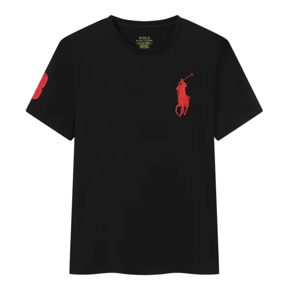 Polo Ralph Lauren Custom Fit Crest Embroidered Polo Black - 8