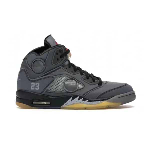 Off-White x Air Jordan 5 'Industrial' Gray Sneakers - 1