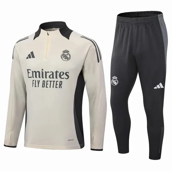 Adidas Real Madrid Training Set Beige/Black Tracksuit - 1