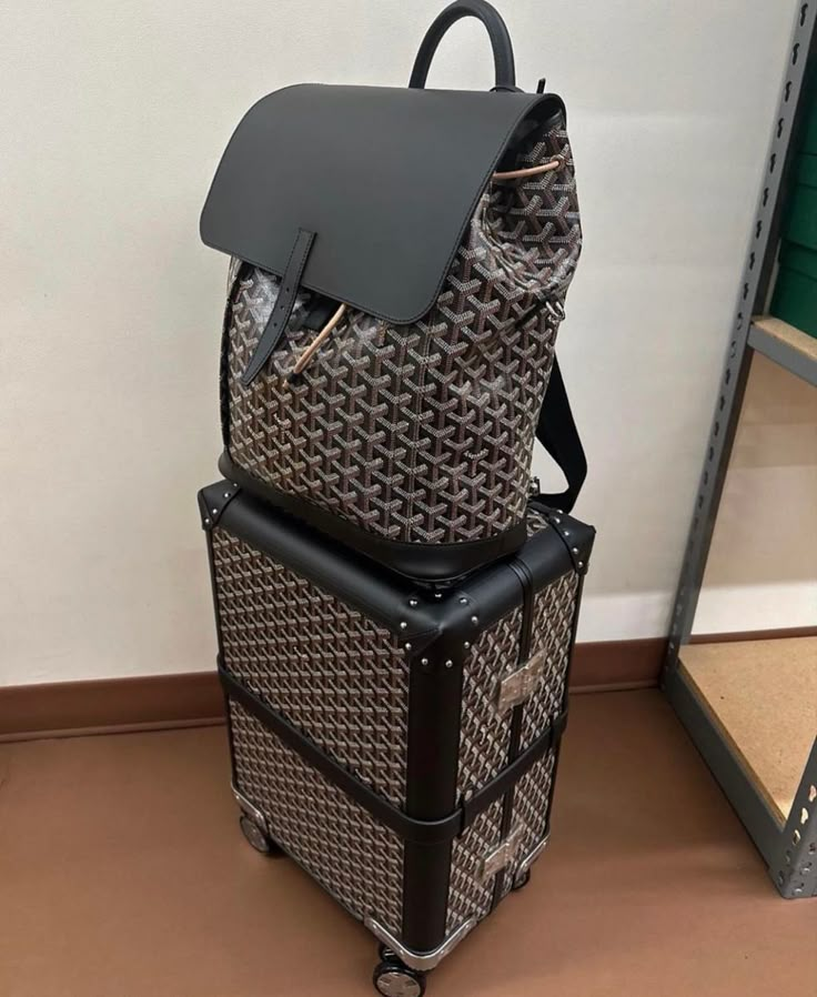 Goyard Saint Louis Backpack Red Chevron - 7
