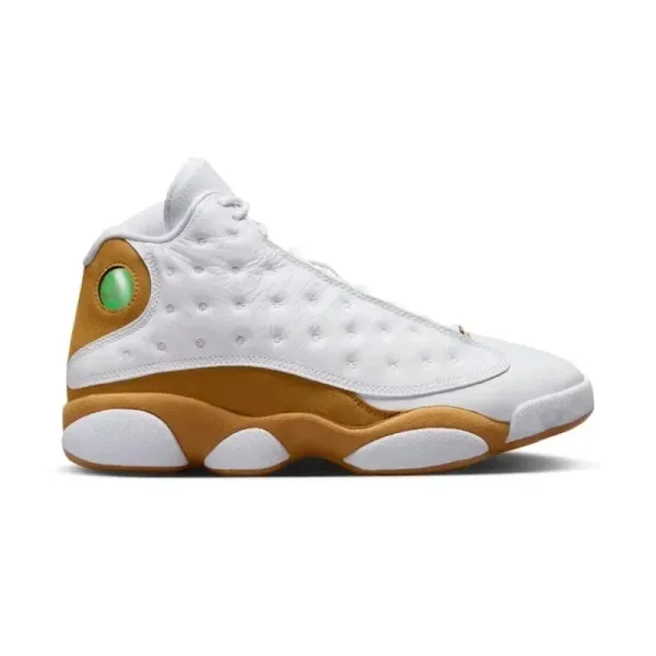 Air Jordan 13 White Wheat Green Sneakers - 1