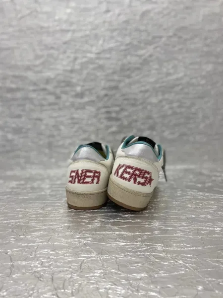 Golden Goose Ballstar White Glitter Star Sneakers - 10