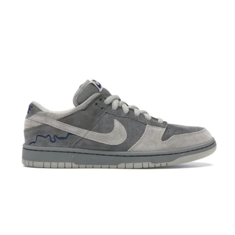Nike SB Dunk Low Grey Blue Wave Sneakers - 2