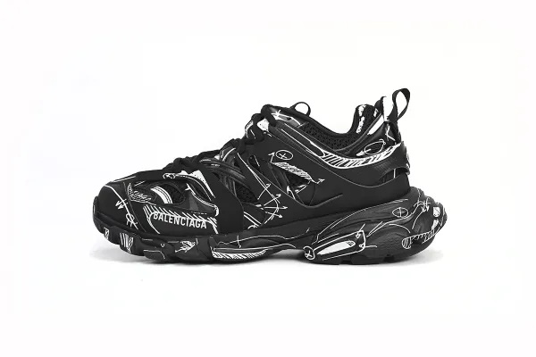Balenciaga Track 2 Scribble Black Sneakers - 1