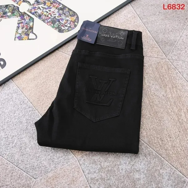 Louis Vuitton Monogram Embossed Black Jeans - 1