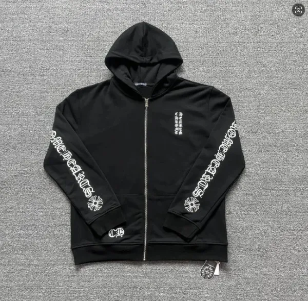 Chrome Hearts x Unknown Artist Zip-Up Hoodie Black - 1