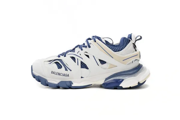 Balenciaga Track 2 White and Navy Chunky Sneakers - 1